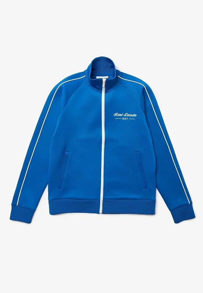 Lacoste Sweat à Capuche Zippé - Bleu Blanc 6 Lacoste Sweat à Capuche Zippé - Bleu Blanc – Image 6