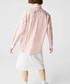 Lacoste DAMES - Chemisier - Rose Blanc -Lacoste Soldes Magasin f7d47fdadd2c497f84d1f0fd1124263e