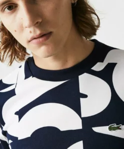 Lacoste Sweatshirt - Bleu Marine Blanc -Lacoste Soldes Magasin f7e208e7dc0c4942b93cdd0142f0a5ce