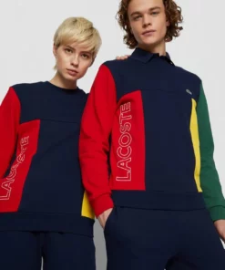 Lacoste UNISEX - Sweatshirt - Navy Blue/red Green Broom -Lacoste Soldes Magasin f9777f92a8354b71bca61c42d59f9858