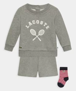 Lacoste UNISEX SET - Sweatshirt - Heather Wall Chine/white-infrared-navy Blue