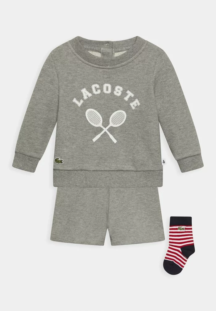 Lacoste UNISEX SET - Sweatshirt - Heather Wall Chine/white-infrared-navy Blue 1 Lacoste UNISEX SET - Sweatshirt - Heather Wall Chine/white-infrared-navy Blue