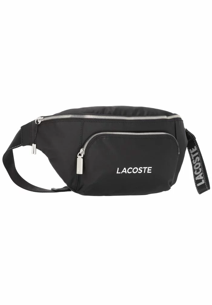 Lacoste ACTIVE NYLON - Sac Banane - Noir Blanc 4 Lacoste ACTIVE NYLON - Sac Banane - Noir Blanc – Image 4